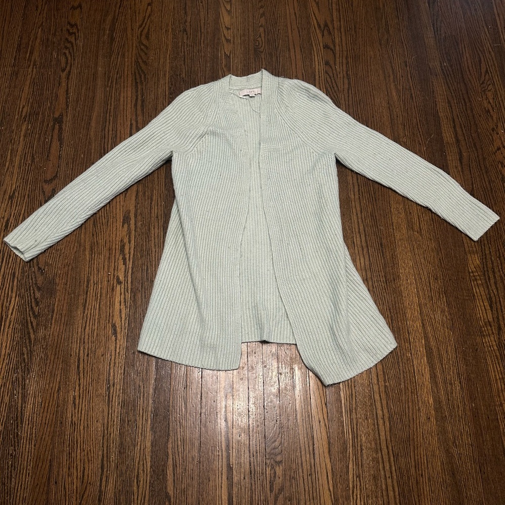 Faded Sage Green Warm Cardigan LOFT